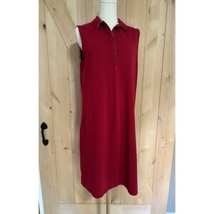 Land's End | Red Sleeveless Polo Shirt Dress | Size Large 14-16